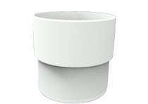 Муфта трубы, белый, RAL 9003, 125/80 SMARTLINE PVC