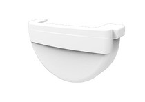 Заглушка желоба универсальная, белый, RAL 9003, 125/80 SMARTLINE PVC