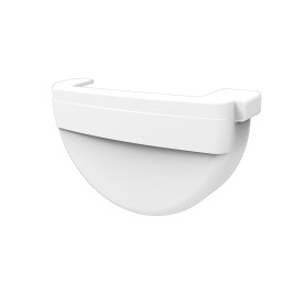 Заглушка желоба универсальная, белый, RAL 9003, 125/80 SMARTLINE PVC