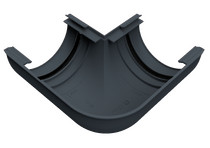 Угол желоба внутренний 90°, серый графит, RAL 7024, 125/80 SMARTLINE PVC