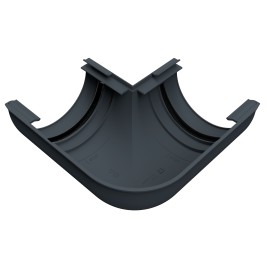 Угол желоба внутренний 90°, серый графит, RAL 7024, 125/80 SMARTLINE PVC