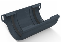 Соединитель желоба, серый графит, RAL 7024, 125/80 SMARTLINE PVC