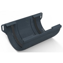 Соединитель желоба, серый графит, RAL 7024, 125/80 SMARTLINE PVC
