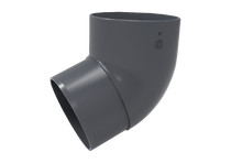 Колено трубы 67°, серый графит, RAL 7024, 125/80 SMARTLINE PVC