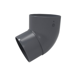 Колено трубы 67°, серый графит, RAL 7024, 125/80 SMARTLINE PVC