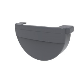 Заглушка желоба универсальная, серый графит, RAL 7024, 125/80 SMARTLINE PVC