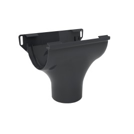 Воронка желоба, серый графит, RAL 7024, 125/80 SMARTLINE PVC
