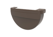 Заглушка желоба универсальная, шоколадно-коричневый, RAL 8017, 125/80 SMARTLINE PVC