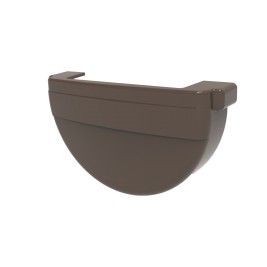 Заглушка желоба универсальная, шоколадно-коричневый, RAL 8017, 125/80 SMARTLINE PVC