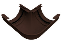 Угол желоба внутренний 90°, шоколадно-коричневый, RAL 8017, 125/80 SMARTLINE PVC