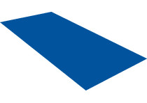 Плоский лист с плёнкой PE RAL 5005 2м*1,25м 0,4