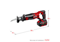 Пила сабельная С1-18 18V, 180мм, 1АКБ(4Ач) ЗУБР
