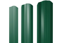 Штакетник металлический М-образный А фигурный 0,45 PE RAL 6005 зеленый мох