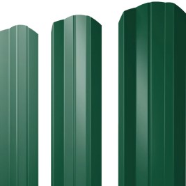Штакетник металлический М-образный А фигурный 0,45 PE RAL 6005 зеленый мох