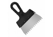 шпатель фасадный 150 мм зуб 6*6 нержавеющая сталь пластмассовая ручка