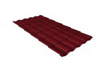 Металлочерепица кредо GL 0,5 Atlas RAL 3005 красное вино