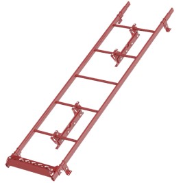 Лестница кровельная  L-1,92 м RAL 8004