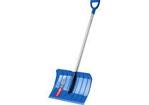 Лопата снеговая АНГАРА, 520мм, морозост. поликарбонат, металл. чер.,V-обр. рук. ЗУБР Профессионал