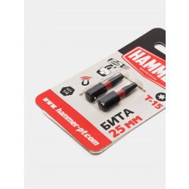 Бита TORX-15  25мм, 2шт. Hammer Flex
