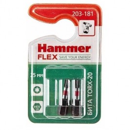 Бита TORX-25  25мм, 2шт. Hammer Flex