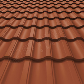 Металлочерепица Garda CORUNDUM50® матовый RAL 8004 0.50