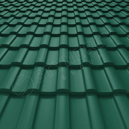 Металлочерепица Stella CORUNDUM50® матовый RAL 6005 0.50