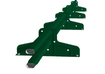 Снегозадержатель трубчатый овальный RAL 6005 3м GL Стандарт Т4 d 40х20