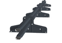 Снегозадержатель трубчатый овальный RAL 7024 3м GL Стандарт Т4 d 40х20