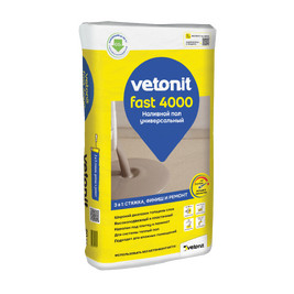 Пол наливной Vetonit Фаст 4000 20кг (54 шт/под)