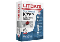Клей для керамогранита,камня,плитки LITOKOL SUPERFLEX K77 EVO фиброармированный С2 ТЕS1 25кг (54под)
