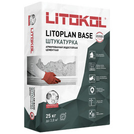 Стяжка пола фиброармированная, высокопрочная LITOKOL LITOLIV BASIS 25кг (54шт/под)