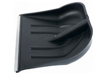 Лопата снеговая пластик 400х420, алюм. планка, дер. черенок