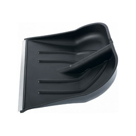 Лопата снеговая пластик 400х420, алюм. планка, дер. черенок