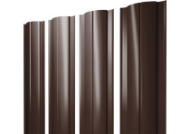 Штакетник Круглый с прямым резом 0,45 Drap TwinColor RAL 8017 шоколад