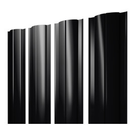 Штакетник Круглый с прямым резом 0,45 Drap-double TX RAL 9005 черный