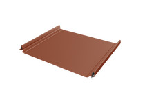 Кликфальц Pro Grand Line 0,5 Satin Matt с пленкой на замках RAL 8004 терракота