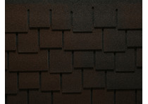 Гибкая черепица Ruflex Dranka Тёмный шоколад 2,8 м2/упак