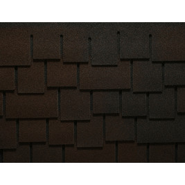 Гибкая черепица Ruflex Dranka Тёмный шоколад 2,8 м2/упак
