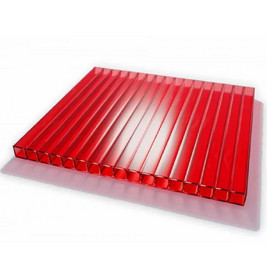 Поликарбонат сотовый красный 4мм*2100*12000 Казанский