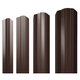 Штакетник М-обр. 1,8м  RAL 8017/8017 фигурный 0,45