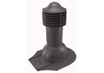 Труба вентиляционная для мягкой кровли при монтаже утепленная Viotto 125 H=650 мм RAL 8019