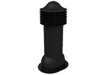 Труба вентиляционная для готовой мягкой и фальцевой кровли утепленная Viotto 125 H=650 мм RAL 9005