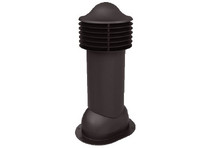 Труба вентиляционная для готовой мягкой и фальцевой кровли утепленная Viotto 150 H=650 мм RAL 8019