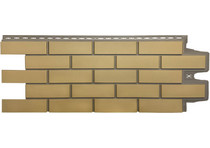Фасадная панель Grand Line Клинкерный кирпич Дизайн Плюс солома с темно-бежевым швом