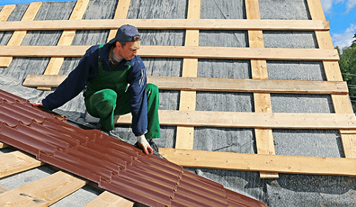 Монтаж металлочерепицы