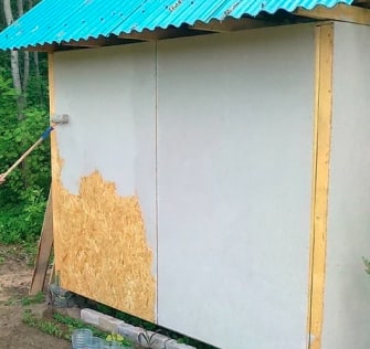 Окрашивание ОСП-плит грунт-краской